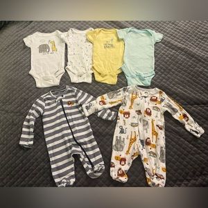 Newborn Onesie & Jammie Lot | Infant Boy | Gerber & Carter’s